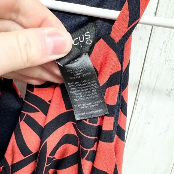 ENFOCED STUDIOS Dress Women Size 4 Maxi Red/ Black Halter Neck Sleeveless - Picture 3 of 4